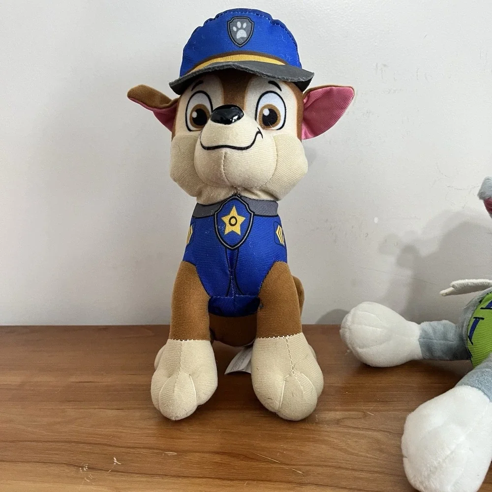 Lot Of 3 Paw Patrol Plushie Stuffed Animals Chase, Rocky & Marshall‎